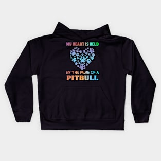 Cute pitbull dog Kids Hoodie